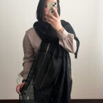 شال حریر شیشه ای