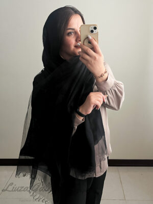 شال حریر دولایه
